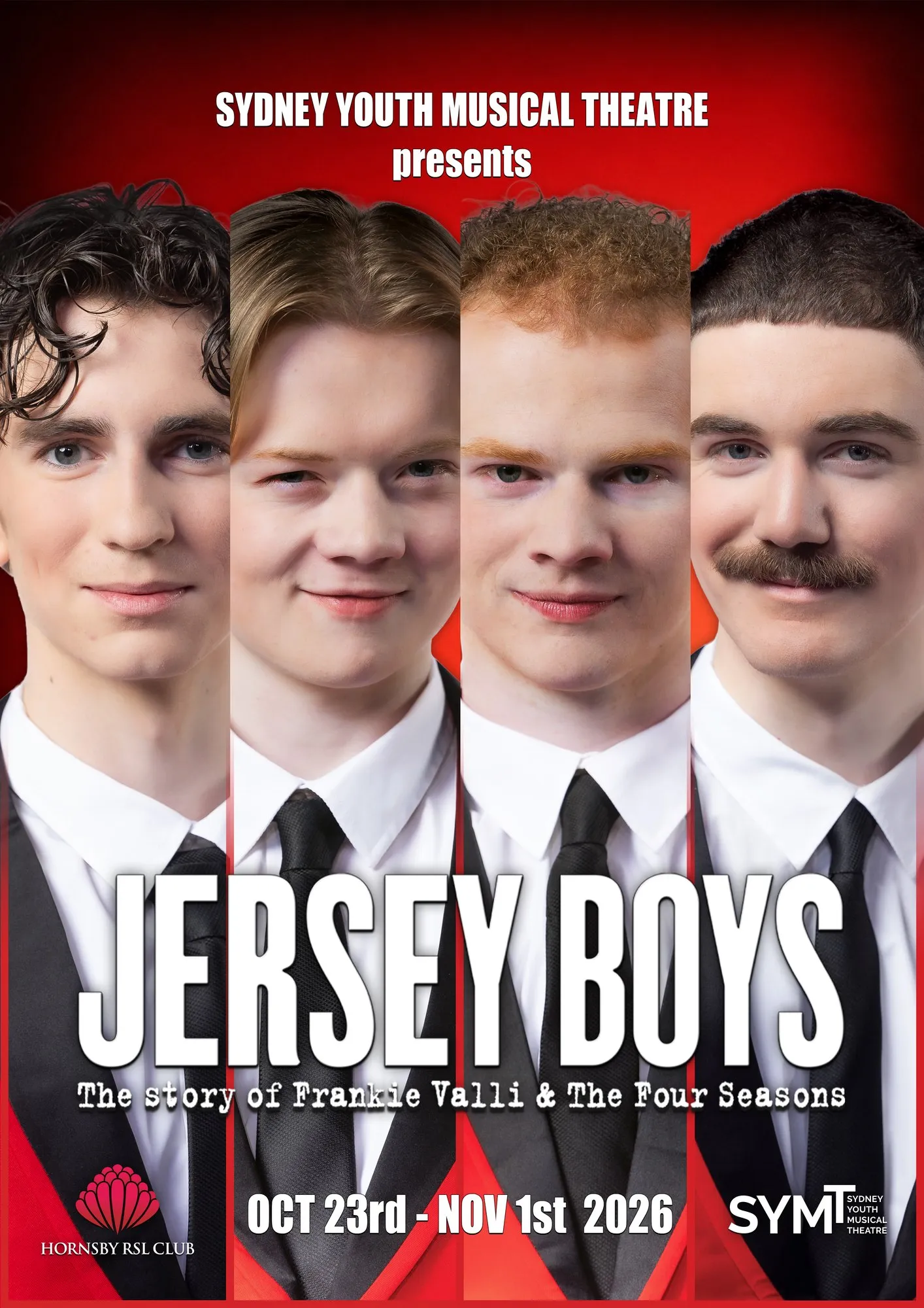 Jersey Boys — SYMT, October 23 to November 1 2026 at the Hornsby RSL Showroom