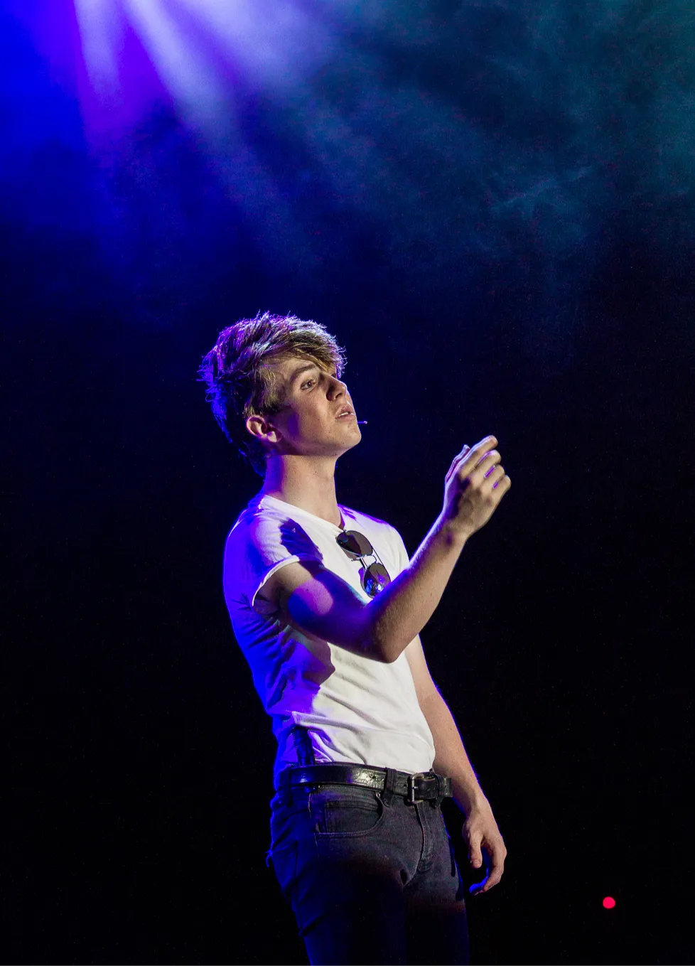 A performer in the spotlight